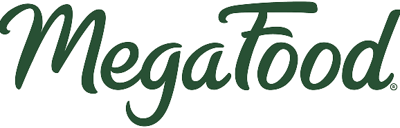 MegaFood brand logo in green script font.
